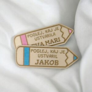 leseni magnet poglej kaj je ustvaril z imenom otroka