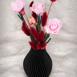 rebrasta vaza LUNA 11 cm za suho cvetje